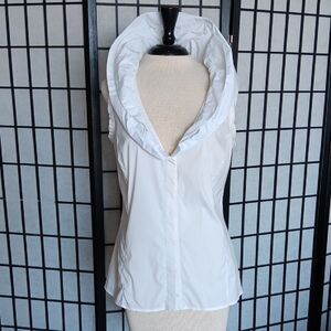 White Sleeveless Blouse. Size S. Made In Italy.
